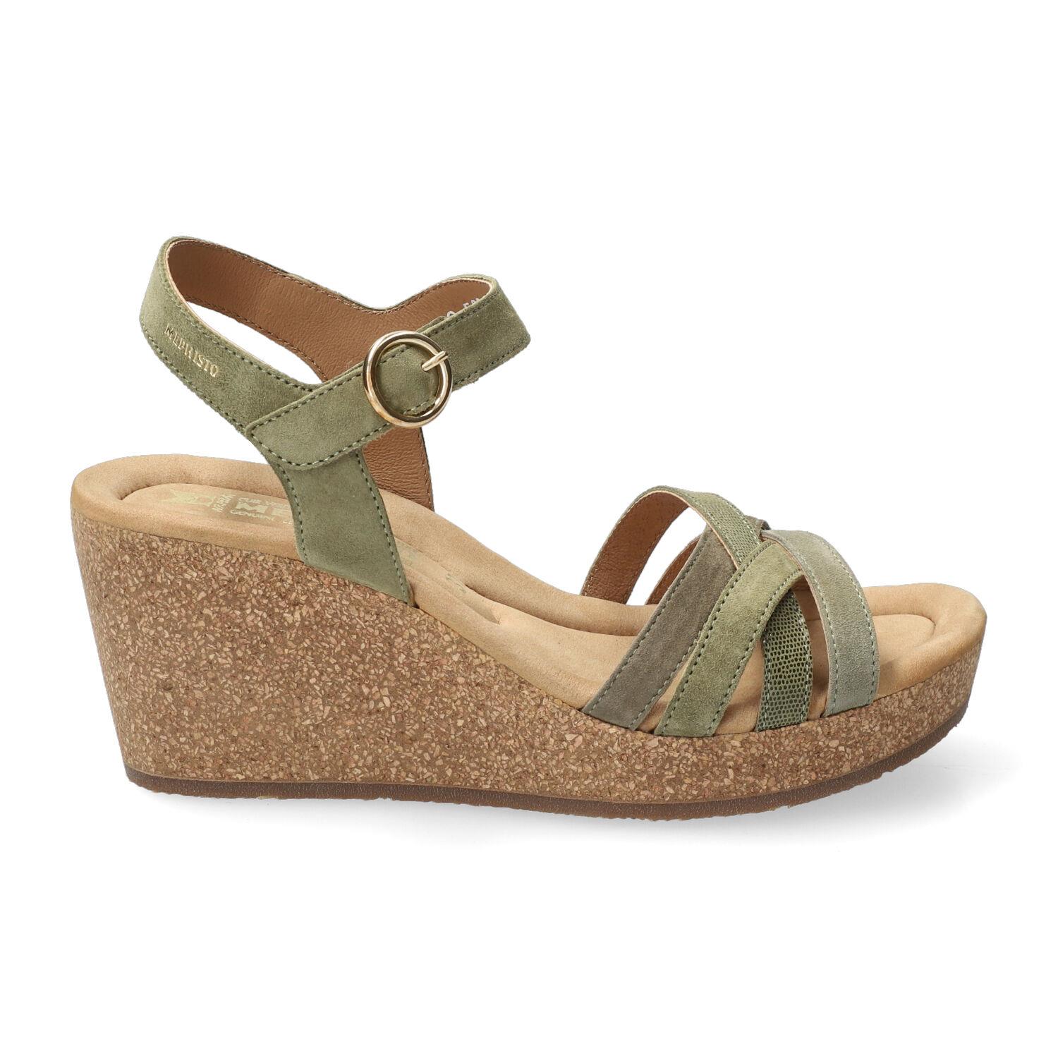 sandales femme modèle Niagara Kaki clair - Mephisto
